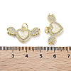 Brass Micro Pave Clear Cubic Zirconia Pendants KK-L213-011G-02-3