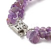 Mixed Stone Chip Beads Reiki Healing Multi-strand Bracelet BJEW-JB07052-M-6