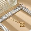 Brass Clear Cubic Zirconia Pendant Necklaces for Women NJEW-R018-02G-02-2