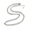 6MM 304 Stainless Steel Cuban Link Chain Necklaces for Women NJEW-G177-01P-4