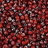 Opaque Picasso Glass Beads SEED-Q039-05A-A05-3