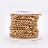 PVD Vacuum Plating 304 Stainless Steel Ball Chains CHS-F009-01B-G-3
