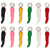 42Pcs 7 Colors Alloy Enamel Pendants ENAM-SC0005-08-1