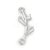 Brass Clear Cubic Zirconia Connector Charms LS-KK-Z094-06P-02-1