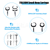 16Pcs 8 Style 304 & 201 Stainless Steel Dangle Hoop Earrings with Stainless Steel Pins EJEW-FI0002-92-3