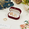 1Pc Rectangle Velvet Couple Rings Box CON-BBC0001-20A-4