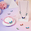 36Pcs 6 Colors Alloy Enamel Connector Charms ENAM-TA0001-97-6