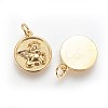 Brass Charms KK-G364-08G-3