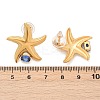 Starfish 304 Stainless Steel Pave Cubic Zirconia Stud Earrings EJEW-Z110-02G-5