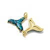 Rack Plated Brass Enamel Charms KK-P270-07G-2