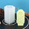 Woven Net/Web with Feather Tablet Scented Candle Food Grade Silicone Molds PW-WG98076-01-4