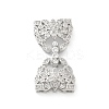 Brass Micro Pave Clear Cubic Zirconia Fold Over Clasps KK-Z083-04P-1