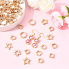 180Pcs 6 Styles 2-Hole CCB Plastic Beads Frame CCB-SP0001-10G-5