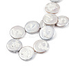 Plating Natural Freshwater Shell Beads Strands SHEL-N026-225A-4