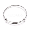 Adjustable Twisted Stainless Steel Expandable Bangle Making BJEW-XCP0002-09P-1