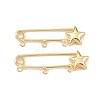 Star Brass Brooch Findings LS-KK-Z132-01G-02-1