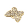 Brass Micro Pave Cubic Zirconia Charms KK-L228-32G-2