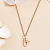 1pc 304 Stainless Steel Letter Pendant Necklaces NJEW-LP0001-39O-G-3