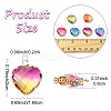 3Pcs K9 Glass Pendants GLAA-YW0004-39A-3