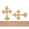 Alloy Rhinestone Cross Big Pendants ALRI-1475-G-RS-4
