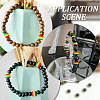 200Pcs Ghana Jamaica Reggae Stripe Resin Beads RESI-SP0001-05-6