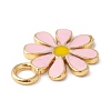 Eco-Friendly Rack Plating Brass Enamel Pendants KK-F835-15A-G-3