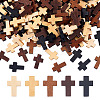 200Pcs 5 Colors Wooden Pendants WOOD-GO0001-19-1