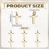 8Pcs Brass Charms KK-LP0001-85T-2