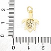 Brass Micro Pave Cubic Zirconia Pendants KK-D325-34G-3