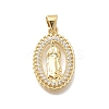 Brass Micro Pave Cubic Zirconia Pendants KK-D431-040G-1