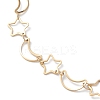 Ion Plating(IP) 304 Stainless Steel Star & Moon Link Chain Anklets for Men Women LS-STAS-B039-15G-2