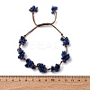 Adjustable Natural Lapis Lazuli Braided Bead Bracelets for Women BJEW-U035-02G-5