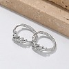 Brass Clear Cubic Zirconia Hoop Earrings EJEW-Q014-14P-4