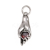 316 Surgical Stainless Steel with Cubic Zirconia Pendants STAS-Z165-08AS-01-1