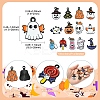 26Pcs 13 Styles Halloween Theme Spray Painted Alloy Enamel Pendants ENAM-FS0002-09-4