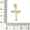 Brass Pave Clear Cubic Zirconia Pendants KK-M101-05G-04-3