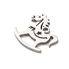 Anti-Tarnish 201 Stainless Steel Charms STAS-Q015-12P-2