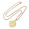 304 Stainless Steel Saint Benedict Pendant Necklaces NJEW-B153-02A-G-2