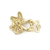 Brass Interlocking Clasps KK-U059-06G-1