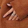 304 Stainless Steel Oval Link Chain Finger Rings FS-WG7F0BE-02-1