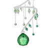 Glass Teardrop Hanging Suncatchers HJEW-TA00413-01-4