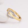 Classic Real 18K Gold Plated Tin Alloy Cubic Zirconia Rings for Women RJEW-BB09364-7G-3