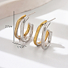 Geometric Outline Design 304 Stainless Steel Double-layer Stud Earrings for Women LS-SL0180-2-2
