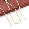 Brass Twist Rope Chains Necklace for Women X-NJEW-P265-15G-1