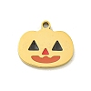 Halloween Theme Ion Plating(IP) 304 Stainless Steel Enamel Charms STAS-M011-03A-1