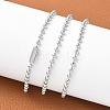 Tarnish Resistant Classic Plain 304 Stainless Steel Mens Womens Ball Chain Necklaces STAS-M174-007-4