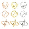 18Pcs 9 Styles Alloy Scarf Ring Buckle for Women Lady Girls AJEW-CJ0001-36-1