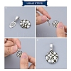 Tibetan Style Alloy Glue-on Flat Pad Bails LS-LF10728Y-NF-6