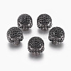 Brass Micro Pave Cubic Zirconia Beads LS-ZIRC-S053-YS040B-3-1