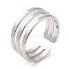 Non-Tarnish 304 Stainless Steel Open Cuff Rings LS-RJEW-K245-84P-3